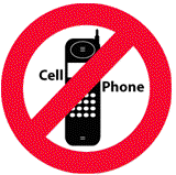 Staff and users: No cell phones